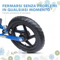 Monopattino per Bambini 5-12 Anni con Freno Posteriore e Manubrio Regolabile, 120x52x80-88 cm, Blu