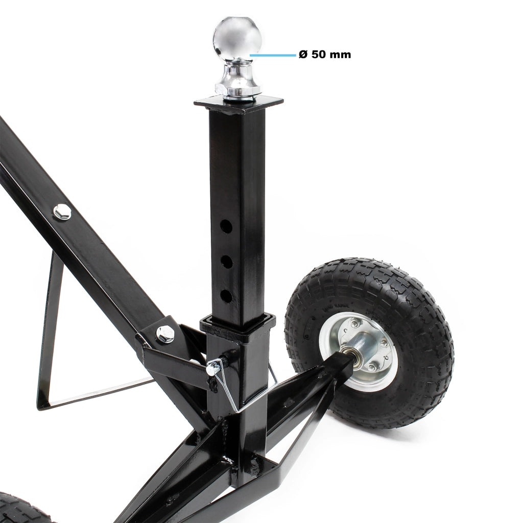 Carrello sposta rimorchio roulotte regolabile in altezza max 270 kg Aiuto di manovra
