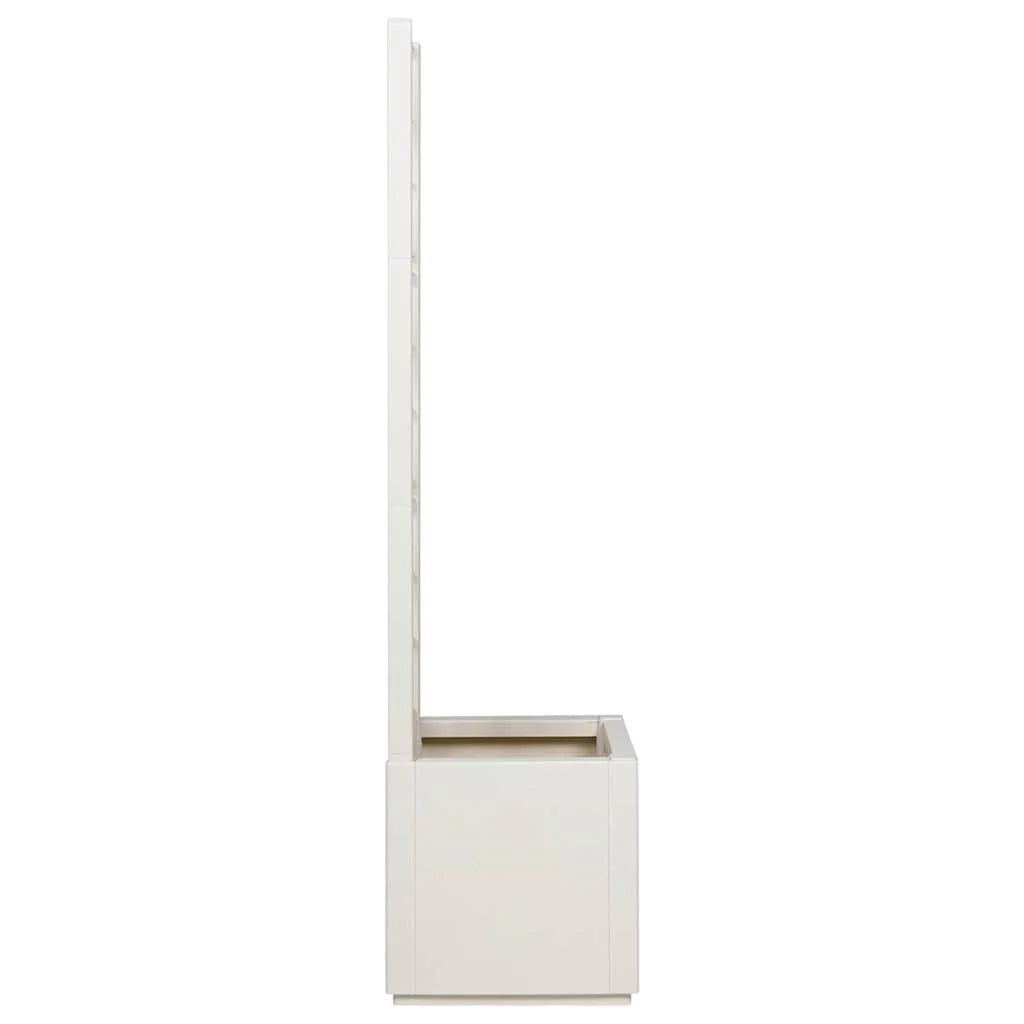 Fioriera da giardino alta e dal design moderno per interni ed esterni 36 x 36 x 140 cm in polipropilene bianco 02_0058835