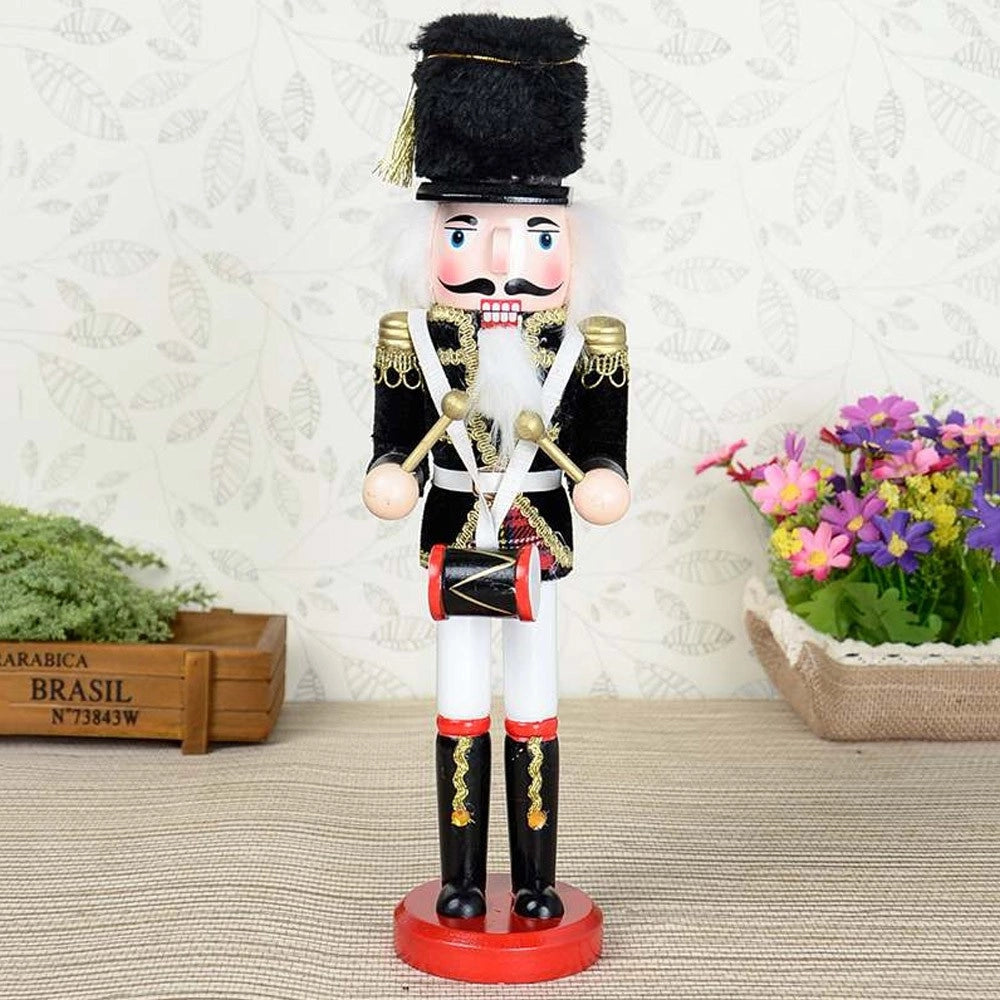 Trade Shop - Soldato Schiaccianoci Di Natale In Legno 30 Cm Decorazioni Addobbi Natalizi -