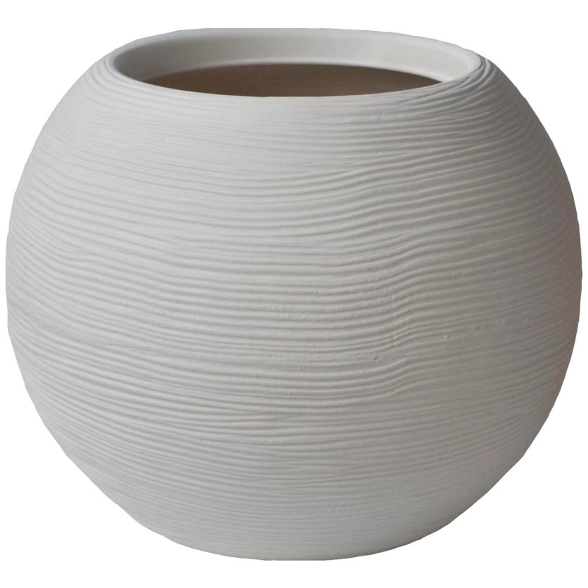Casp√≤ Sfera rigata Shabby 50 cm bianco