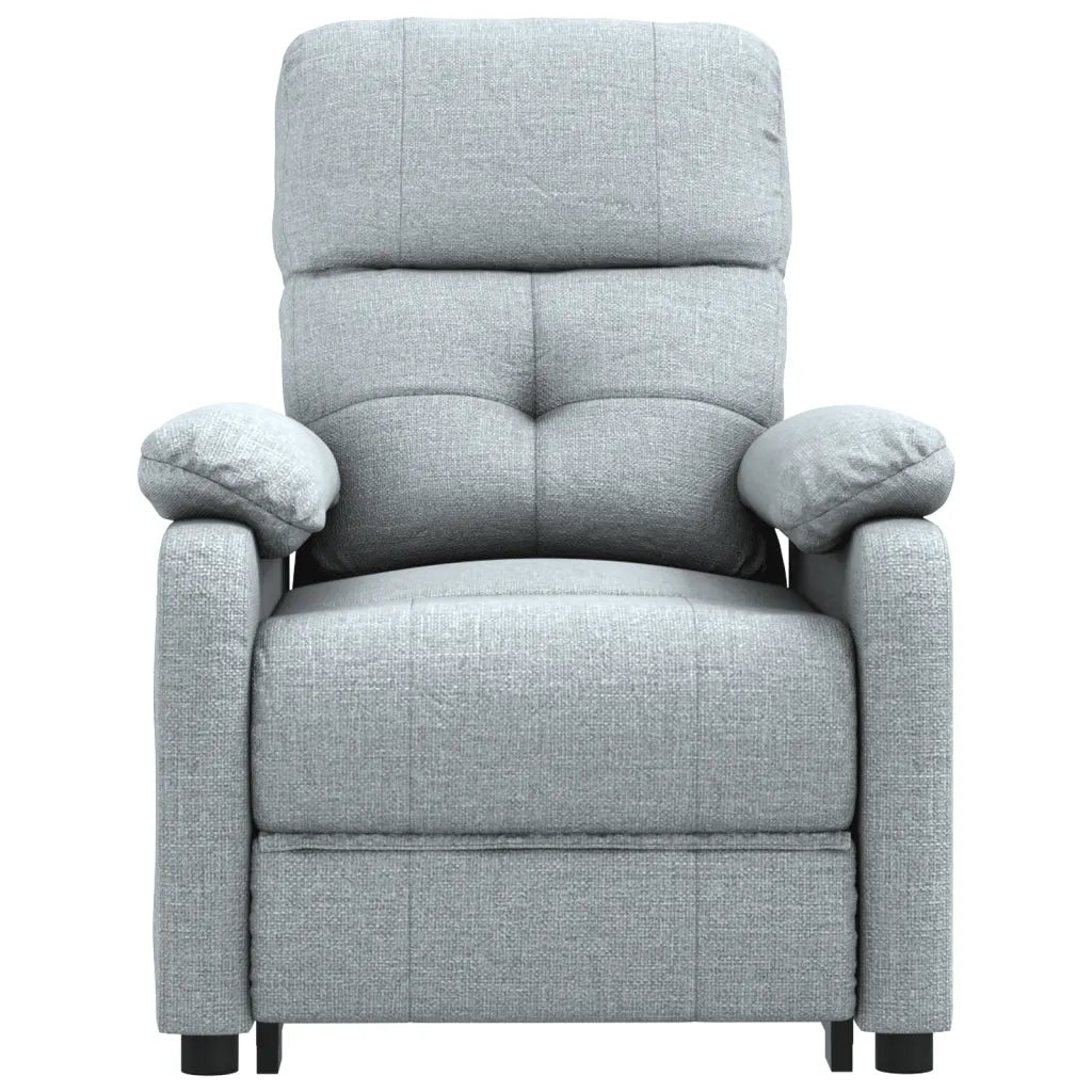 Poltrona Massaggiante Elettrica Grigio Chiaro in Tessuto 3073812