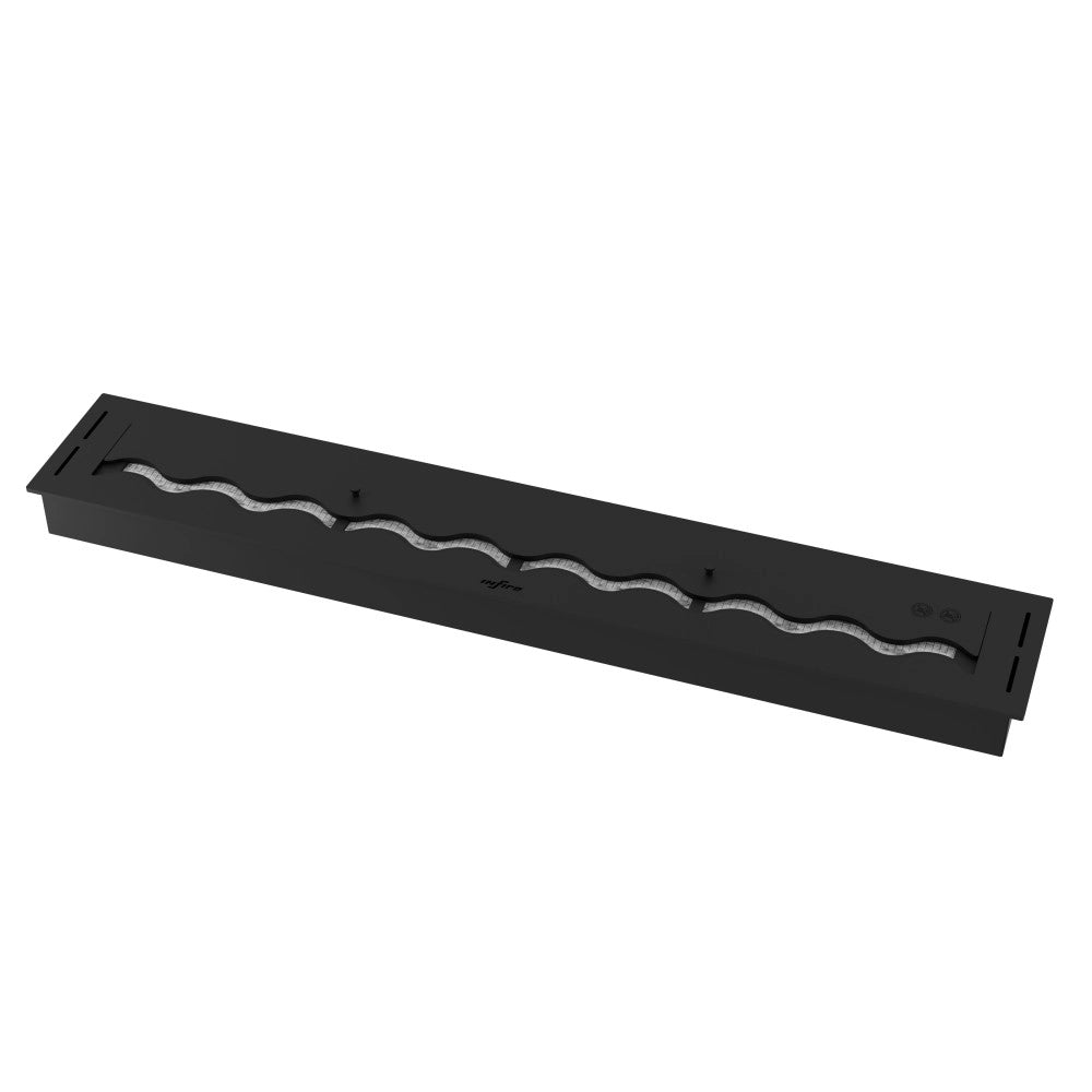 Bruciatore Inserto a Bioetanolo 120cm in Inox nero da incasso da 5 lt