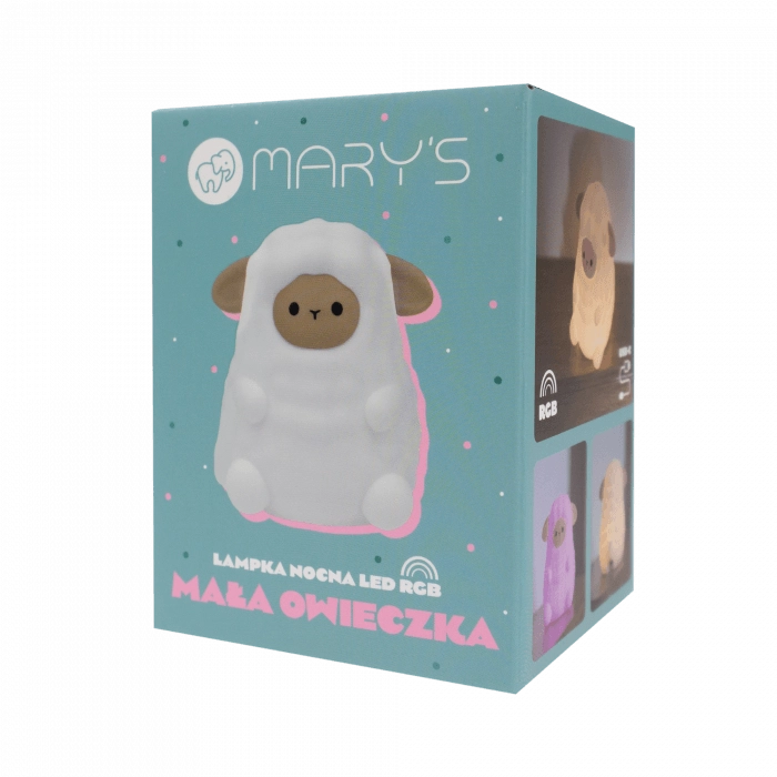 Mary’s Lampada notte bimbi Pecorella RGBW 1W ricaricabile