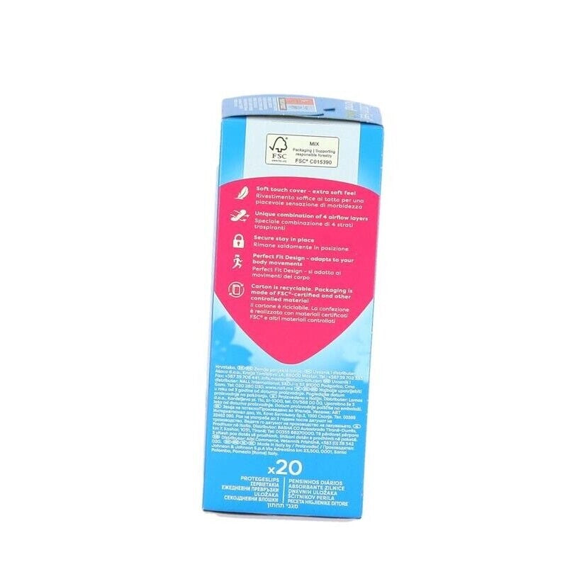 CAREFREE SALVASLIP COTTON FEEL NORMAL FRAGRANZA ALL'ALOE VERA SALVA SLIP DONNA 100% TRASPIRANTI 20 PZ