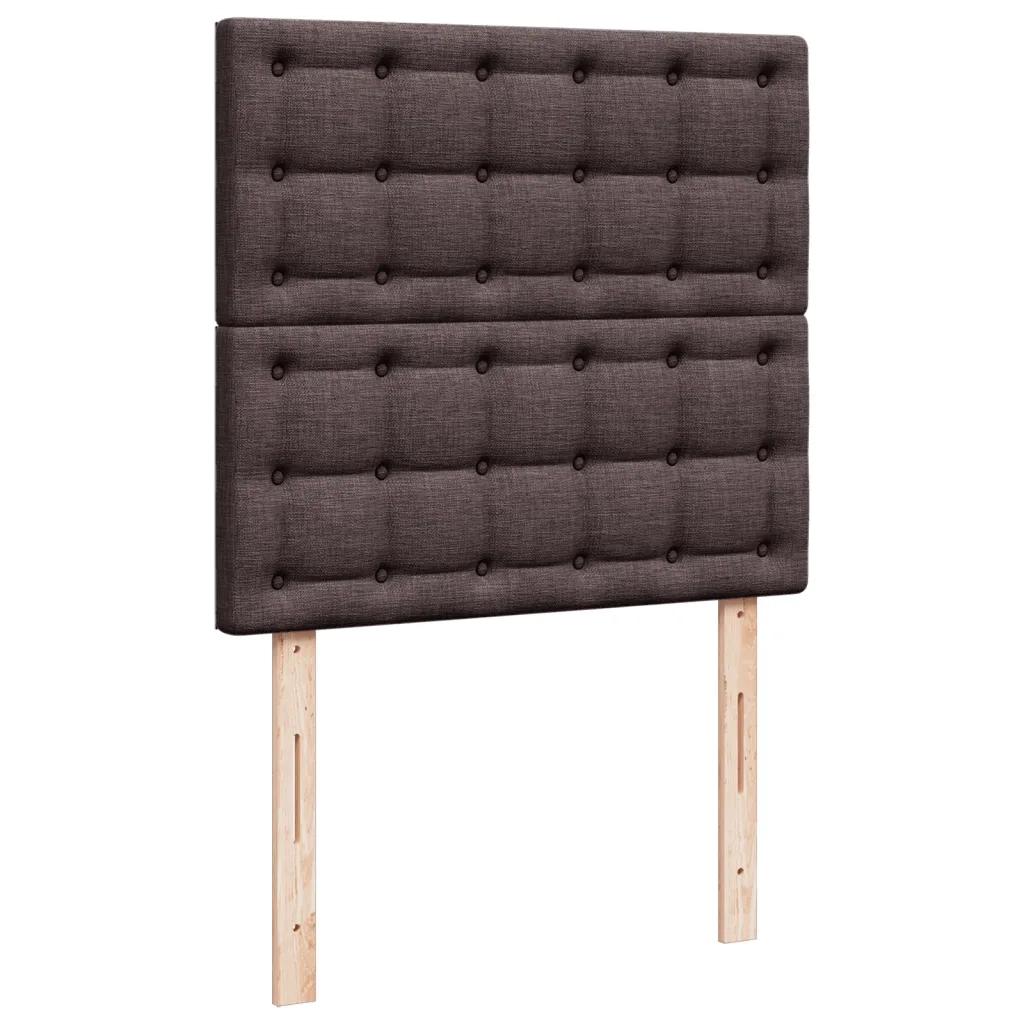 vidaXL Giroletto a Molle con Materasso Marrone Scuro 100x200cm Tessuto