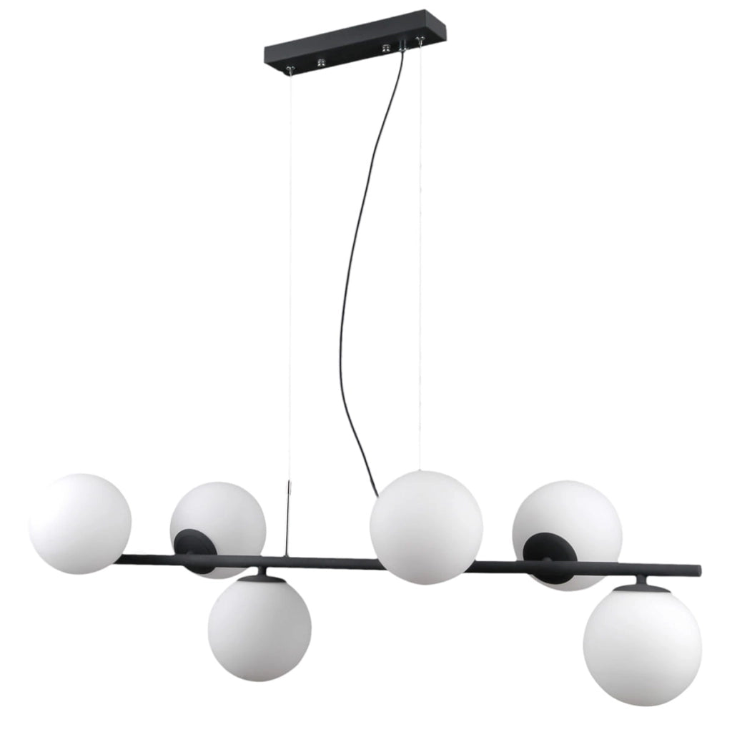 Lampadario Italux Raddi moderno grafite 6xG9 PND-5510-6-BK