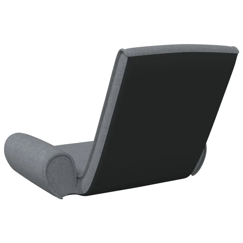 Sedia a Sdraio da Terra Pieghevole Grigio Chiaro in Tessuto cod mxl 62886