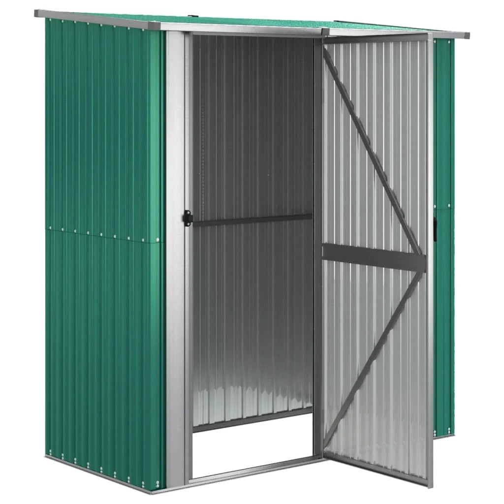 Casetta da giardino cabina ripostiglio casetta da esterno robusta casetta per attrezzi 180,5 x 97 x 209,5 cm acciaio zincato verde 02_0022346