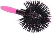 Spazzola per capelli a forma di bollo 360 gradi - design a forma di foglia - spazzola per capelli portatile - cura capelli in movimento - rimuovi le ciocche - capelli morbidi e lucenti