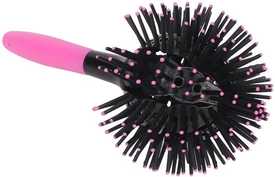Spazzola per capelli a forma di bollo 360 gradi - design a forma di foglia - spazzola per capelli portatile - cura capelli in movimento - rimuovi le ciocche - capelli morbidi e lucenti