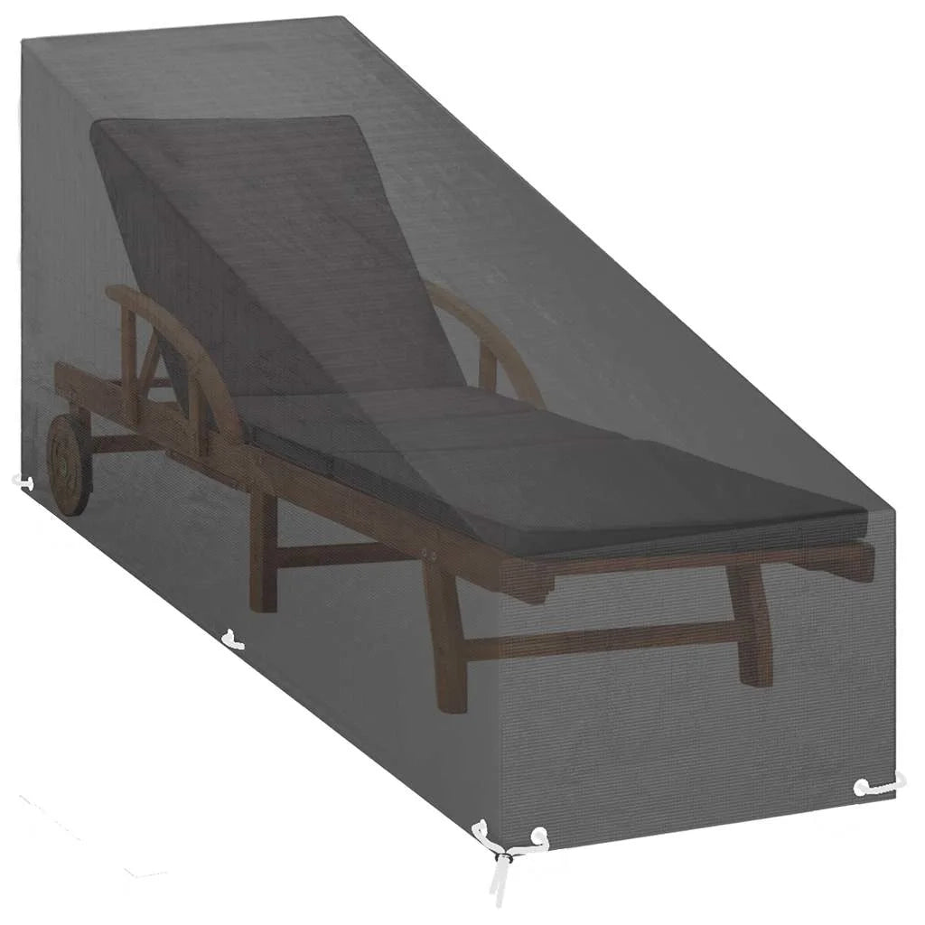 Coperture Sdraio 2 pz 12 Occhielli 200x65x35/60 cm Polietilene