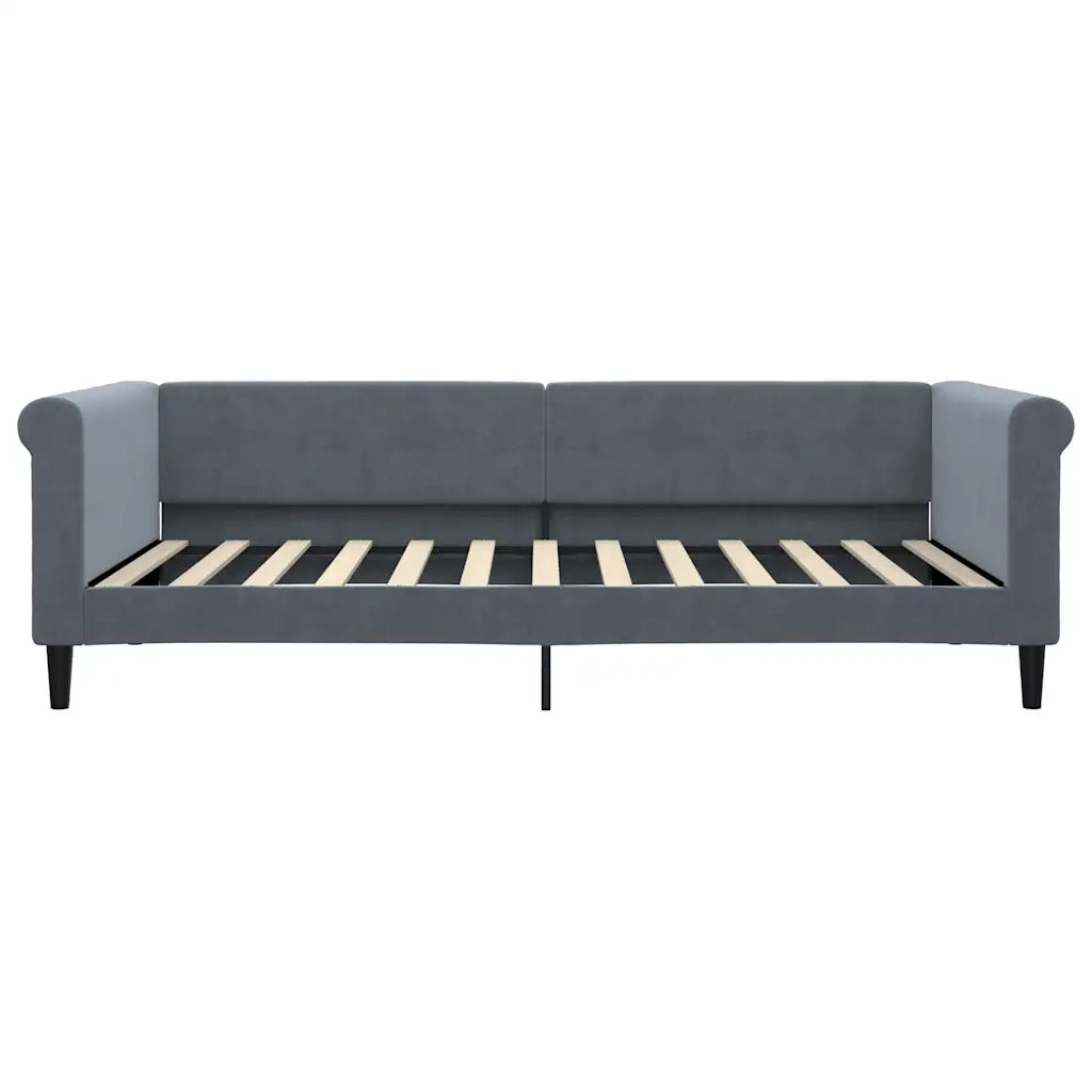 Divano Letto con Letto Estraibile-Sofa Letto-Daybed Grigio Scuro 100x200 Velluto 722638