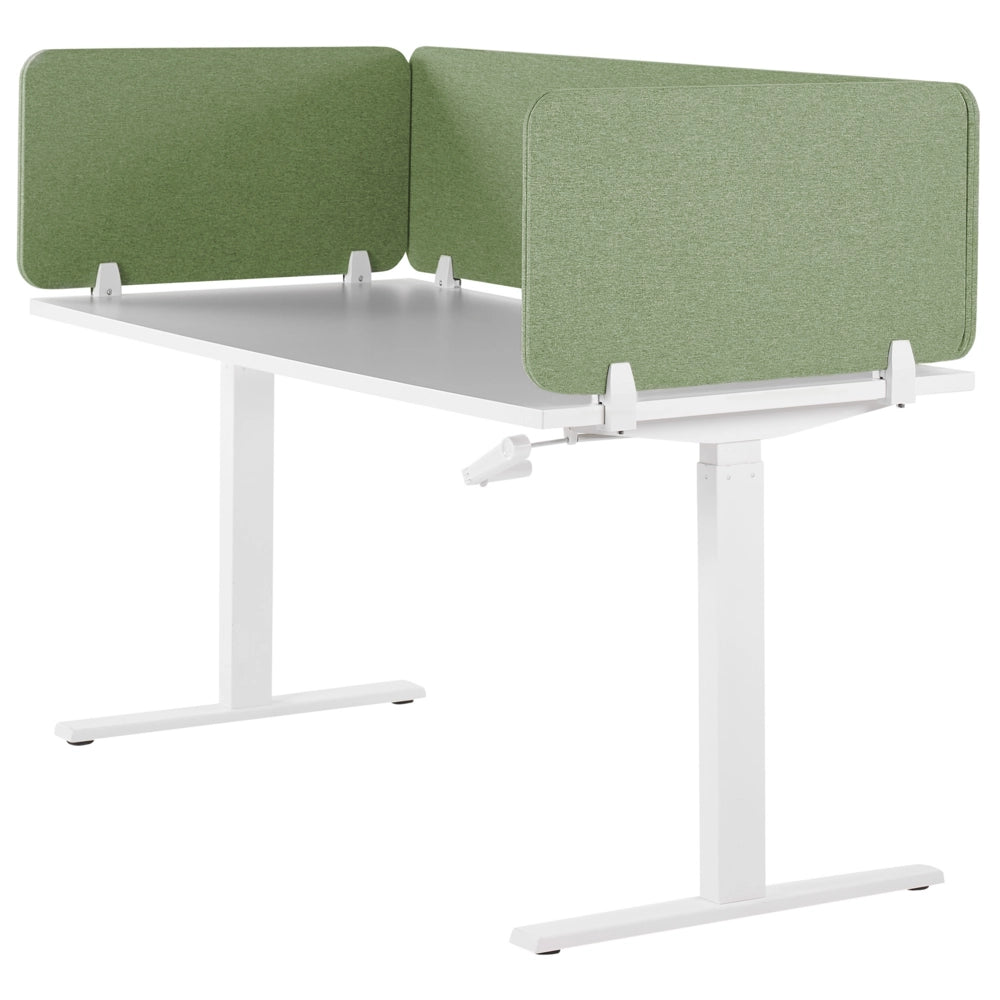 Pannello Divisorio Fonoassorbente per scrivania in PET verde 160 x 40 cm tavolo ufficio