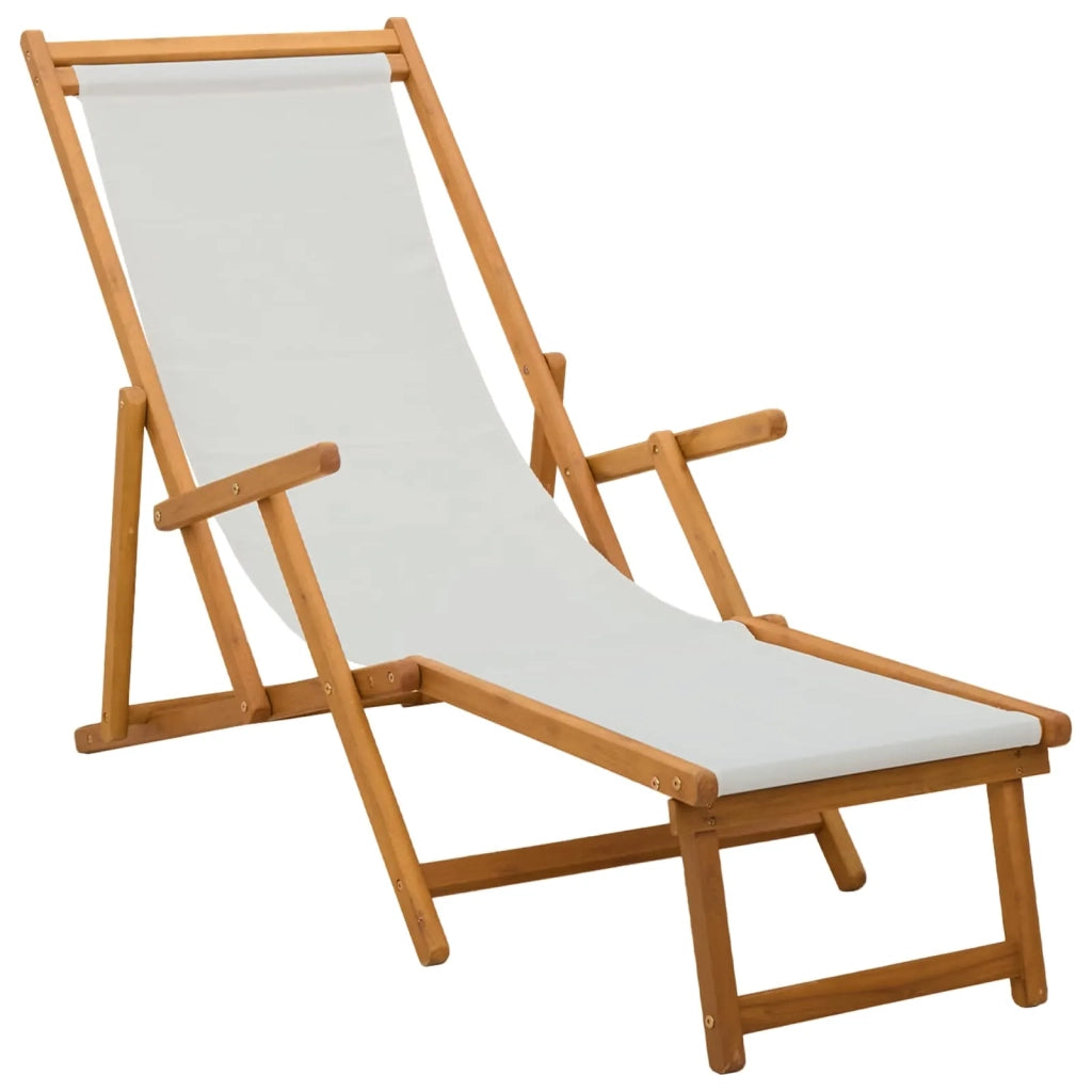 Lettino prendisole pieghevole 2 pcs 3 Posizione Crema 3407822