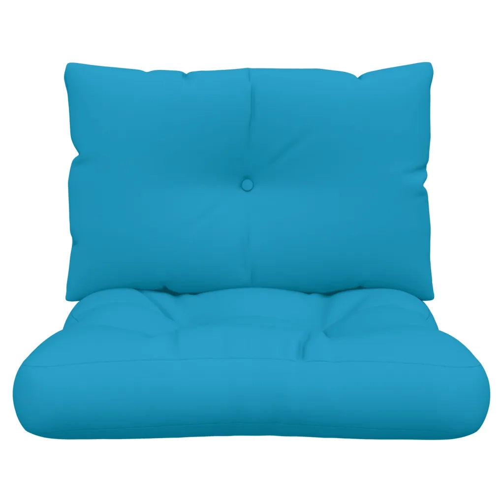 vidaXL Cuscini per Pallet 2 pz Blu in Tessuto