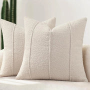 Set di coprifuoco per cuscini a forma di bouclé 45x45 - Coprifuoco per cuscini morbidi - Decorativi coprifuoco per cuscini - Adatti per divano/sedia da soggiorno/letto - Closura ermetica a forma di passamaneria - Coprifuoco per cuscini