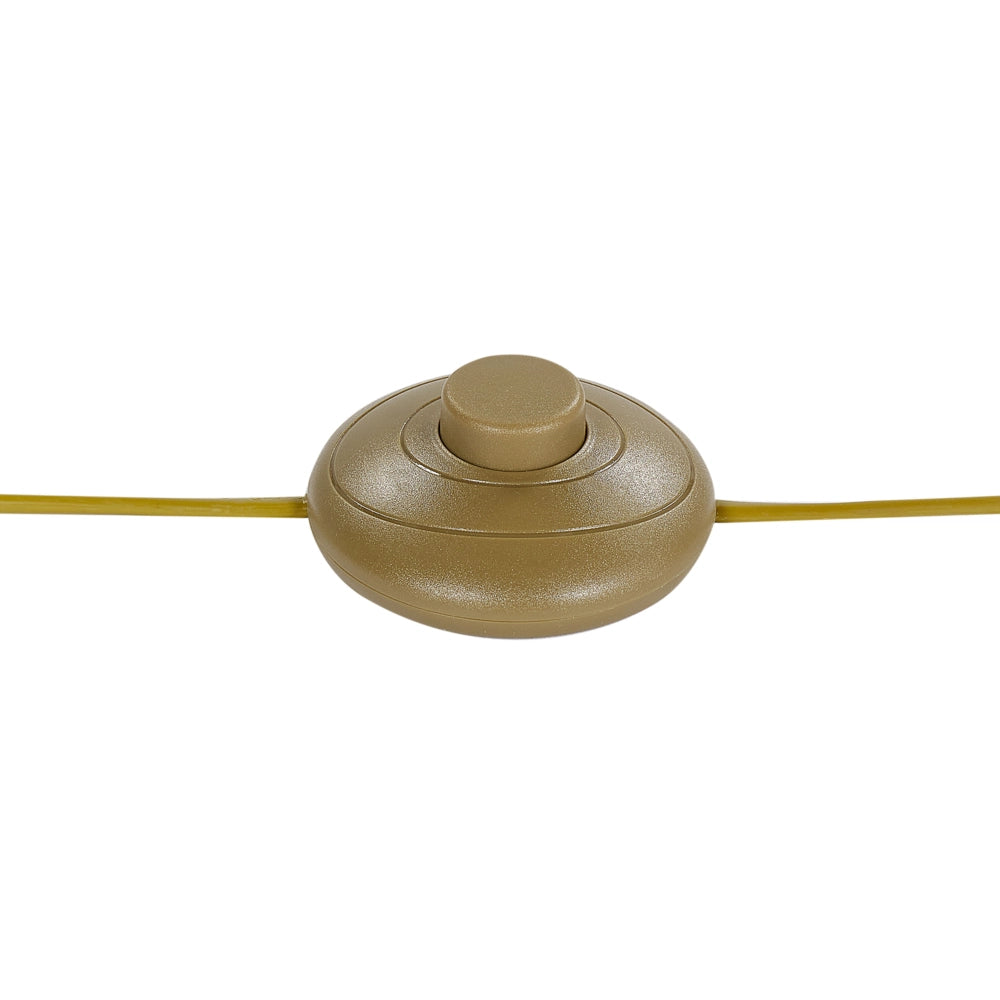 Lampada da terra moderna in metallo ramato e  paralume in lino bianco stile moderno glamour elegante