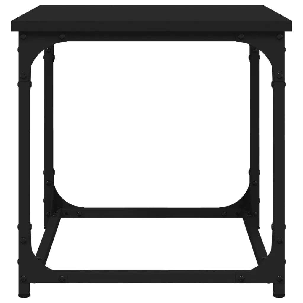 Tavolino Nero 40x40x40 cm in Legno Multistrato