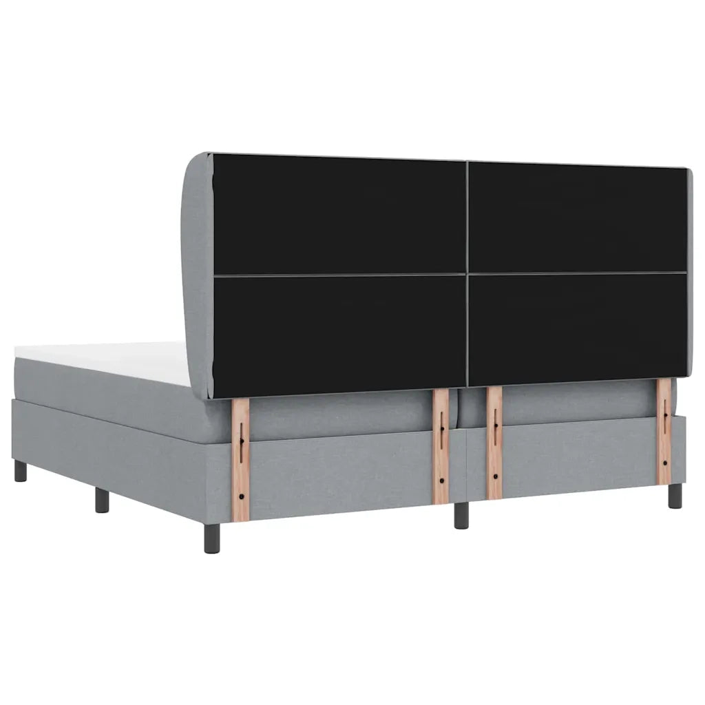 Letto a molle con materasso Grigio chiaro 200 x 200 cm Tessuto 3340648