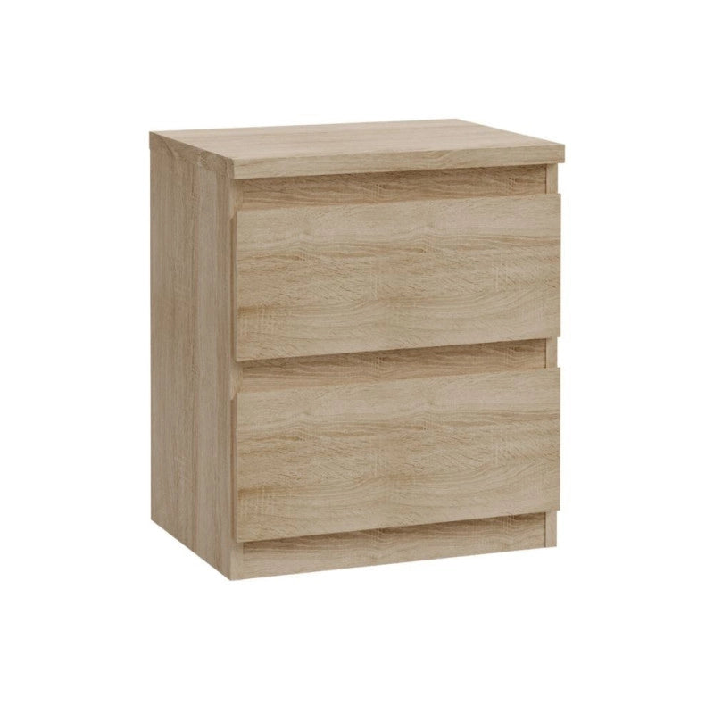 Comodino Morgan 2 cassetti 41.8 x 32.2 x H 49.3 cm. colore rovere