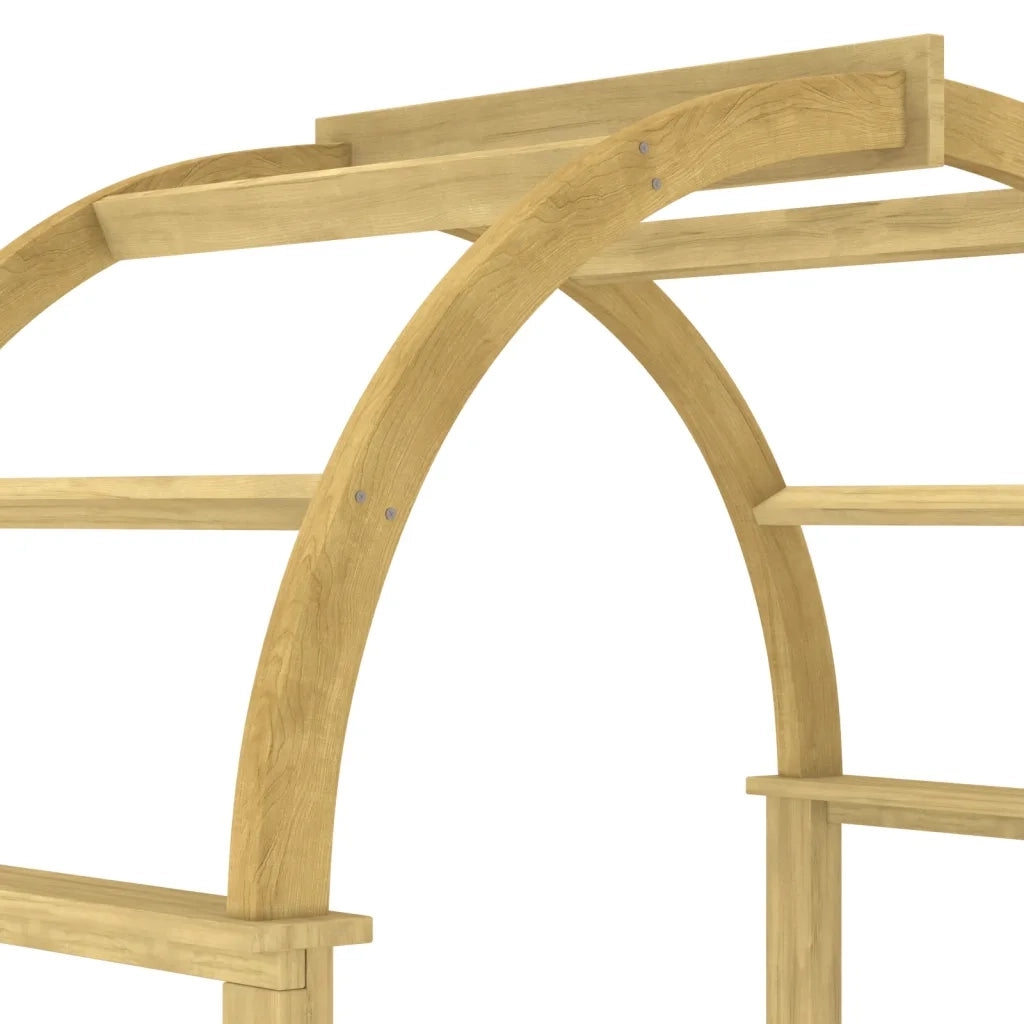 Arco con Traliccio 141x97x243 cm in Legno di Pino Impregnato 318420