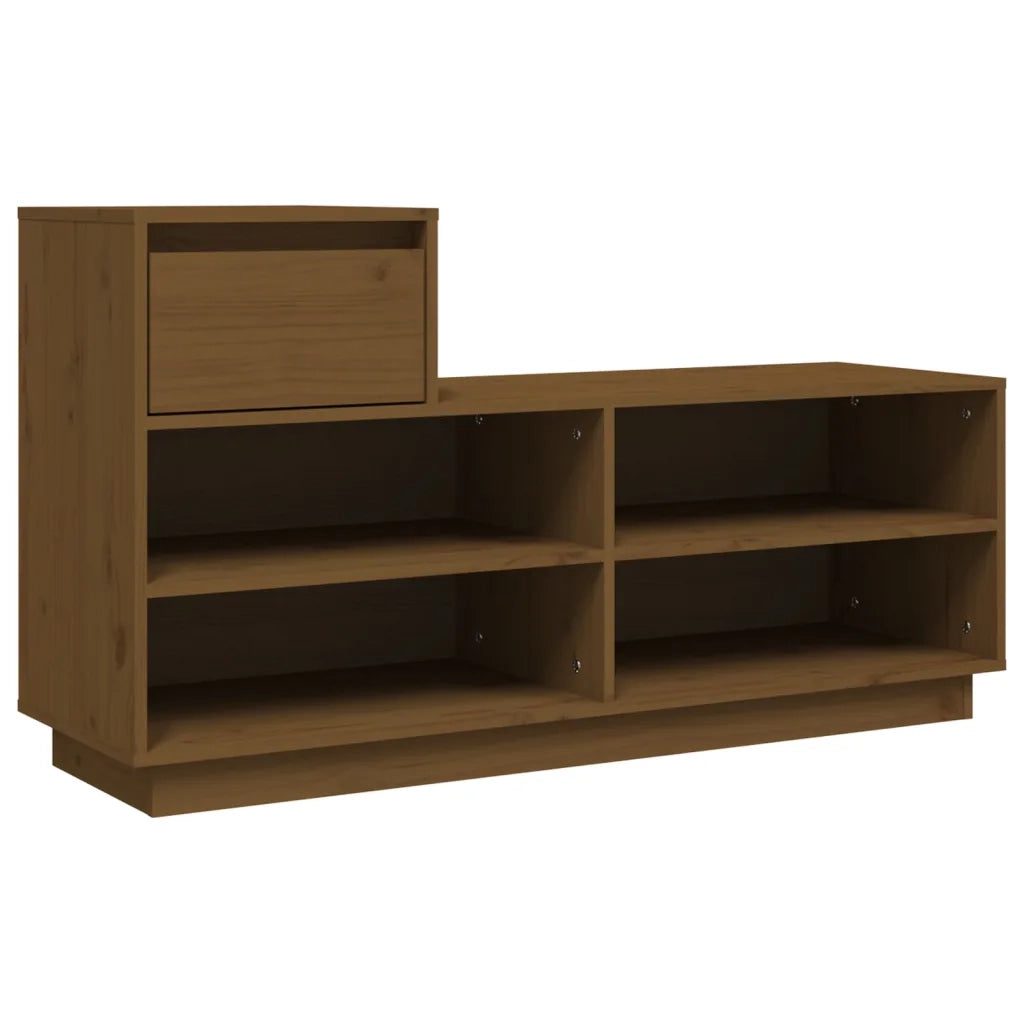 Scarpiera ambra 110x34x61 cm in Legno Massello di Pino 814452