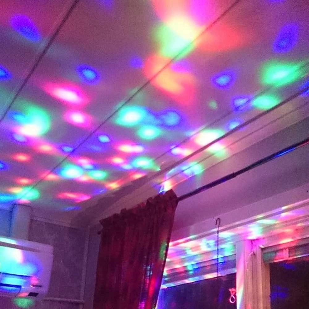 Trade Shop - Proiettore Laser Natale Luce Lampadina Led Rotante Rgb Effetti Discoteca Feste -