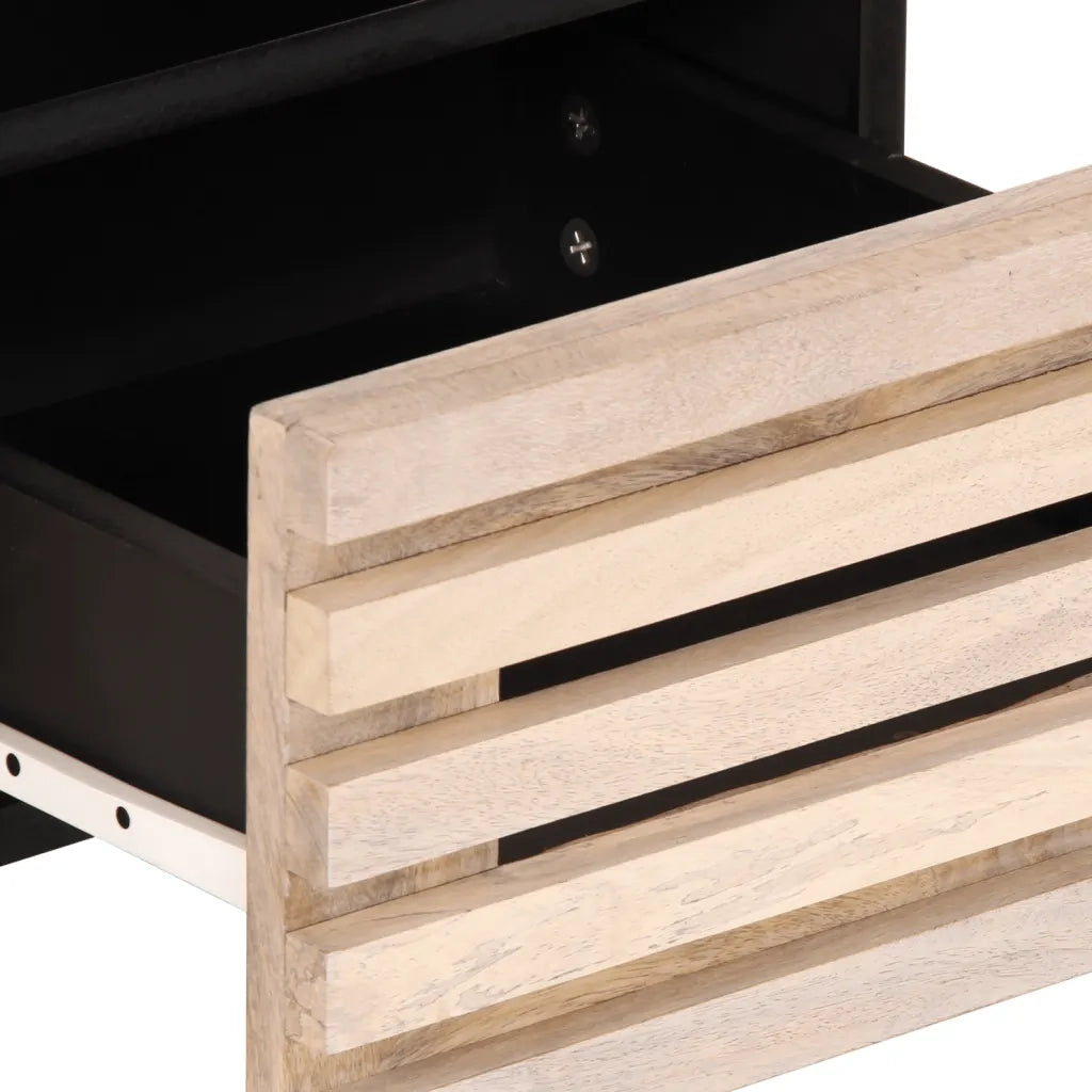 Mobile Porta TV Bianco 70x34x46 cm in Legno Massello di Mango 377444