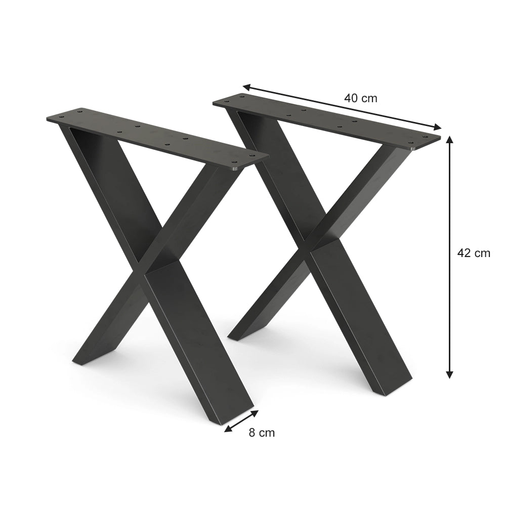 Vicco Gambe per tavolo Nero 40 x 42.1 cm Forma a X