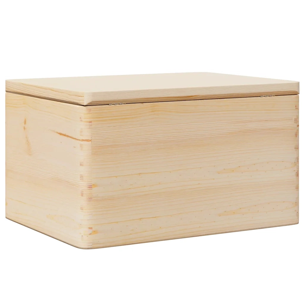 Scatola in Legno con Coperchio 40x30x23 cm Legno Massello Pino 4017390