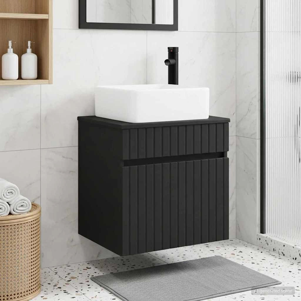 Mobile lavabo da parete Nero 49 x 41 x 63 cm 890563