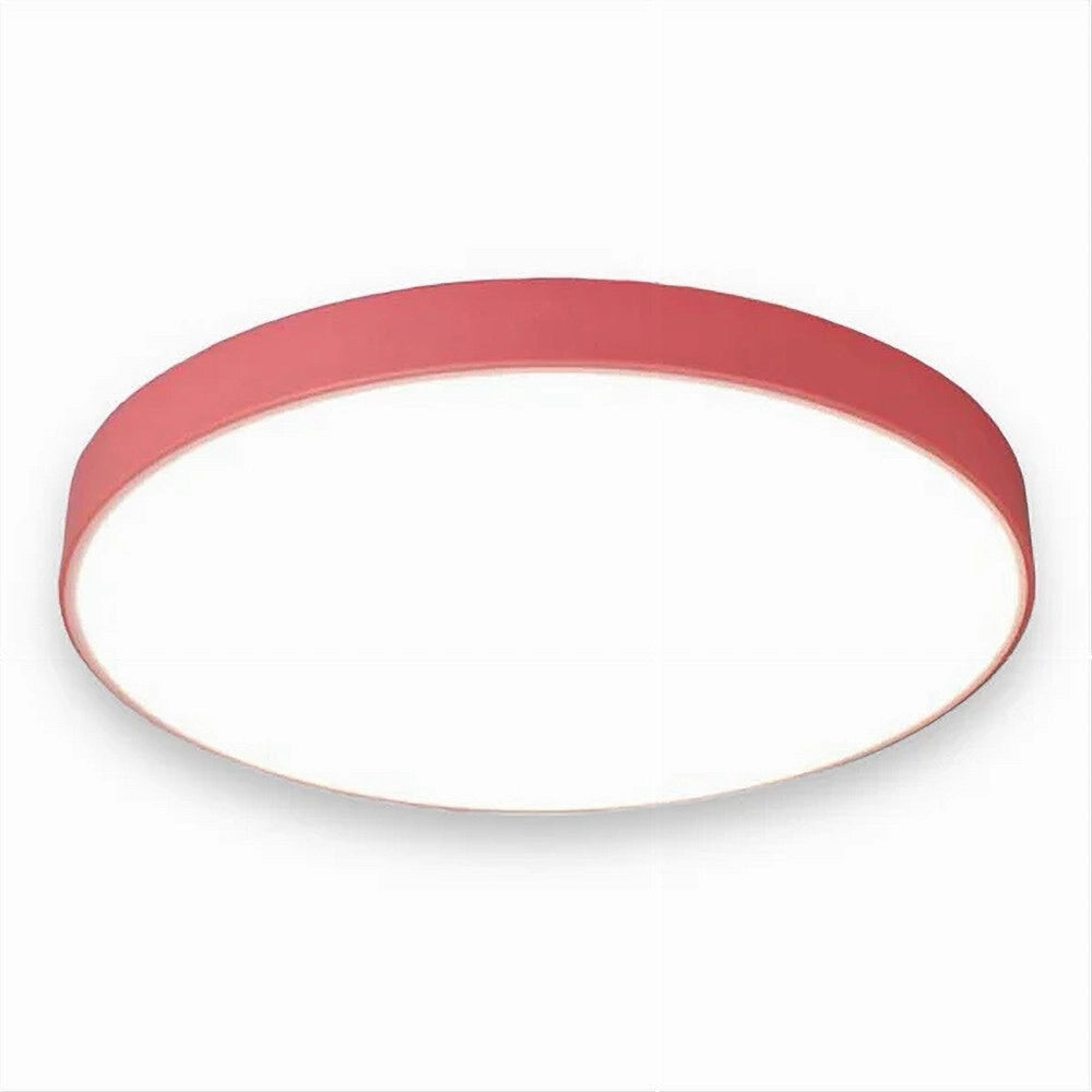 Trade Shop - Plafoniera Led 70 W Rotonda Lampada Soffitto Rosa Lampadario Luce Naturale 02621 -