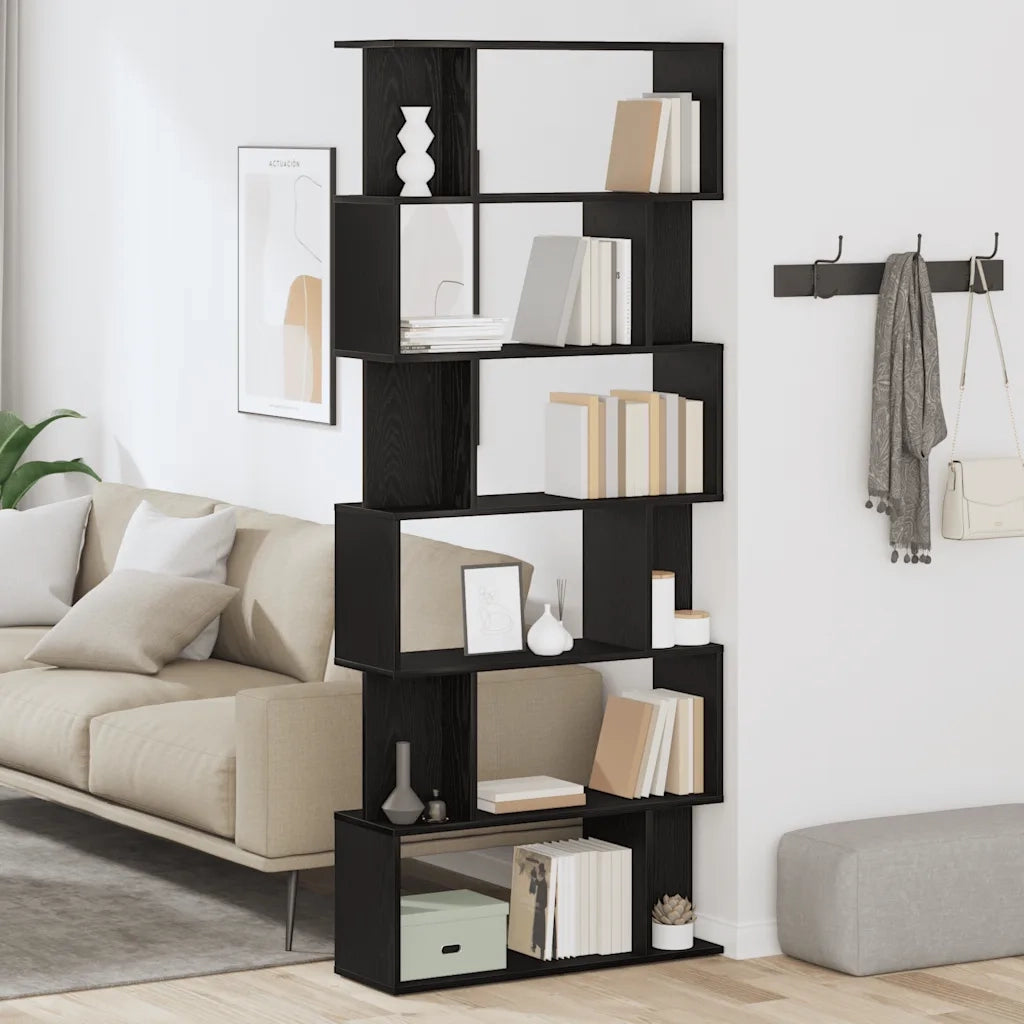 Libreria Rovere Nero 80x24x190,5 cm in Legno Ingegnerizzato 862399