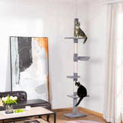 Tiragraffi da soffitto regolabile grigio 230-260 cm