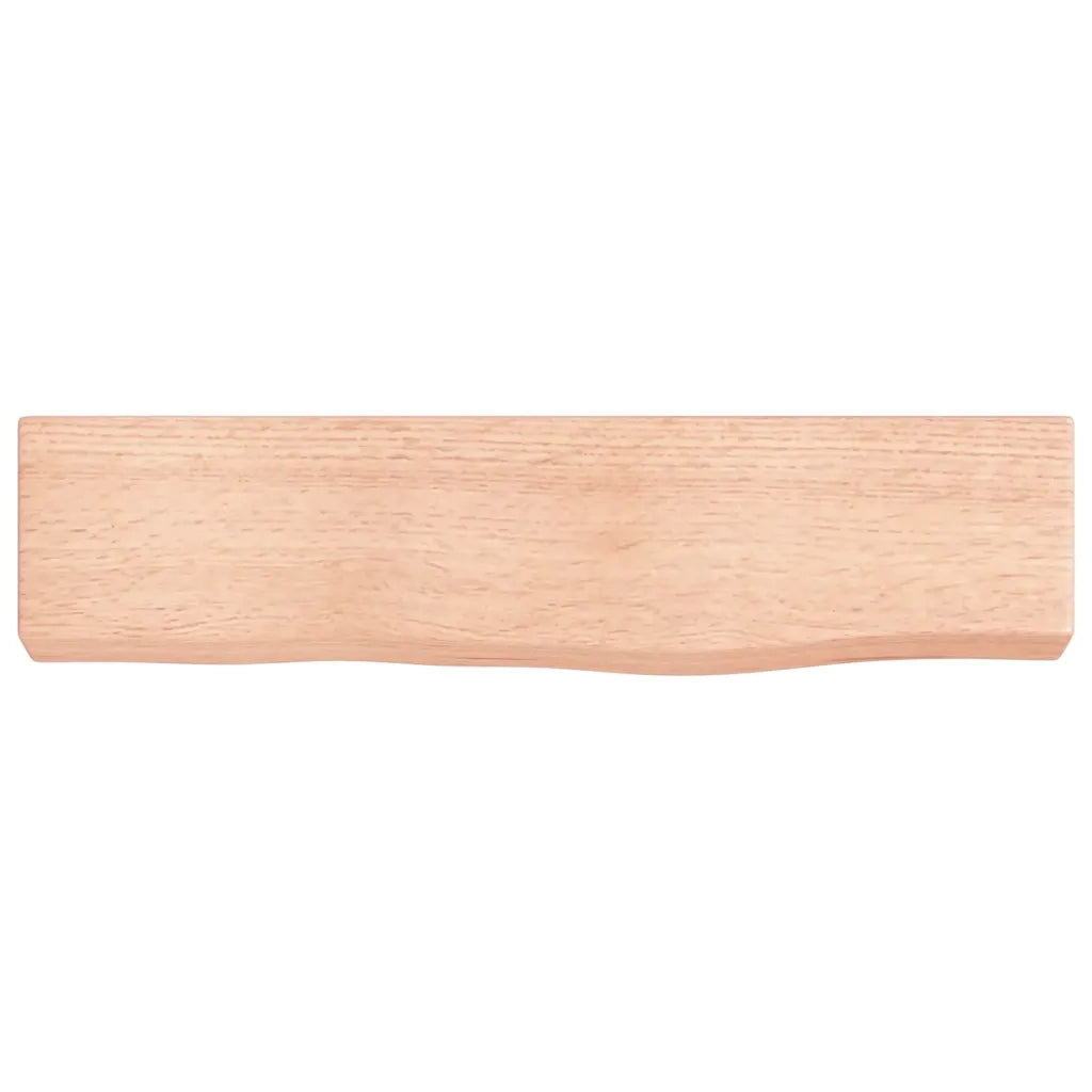 Ripiano Muro Marrone Chiaro 40x10x4 cm Massello Rovere Trattato 363621