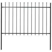 Recinzione da Giardino Woerden con Punta a Lancia in Acciaio 170x120 cm Nero 144926
