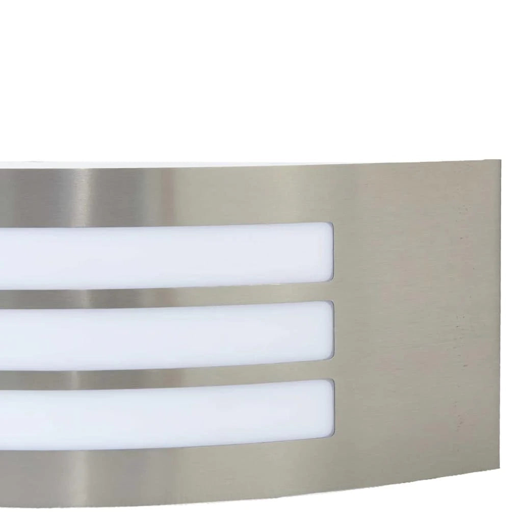 Applique da esterno dal design minimalista 32 x 10 x 10 cm illuminazione durevole acciaio inossidabile argento 02_0056523