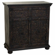 Aparador de madera negro 90x40x90 cm