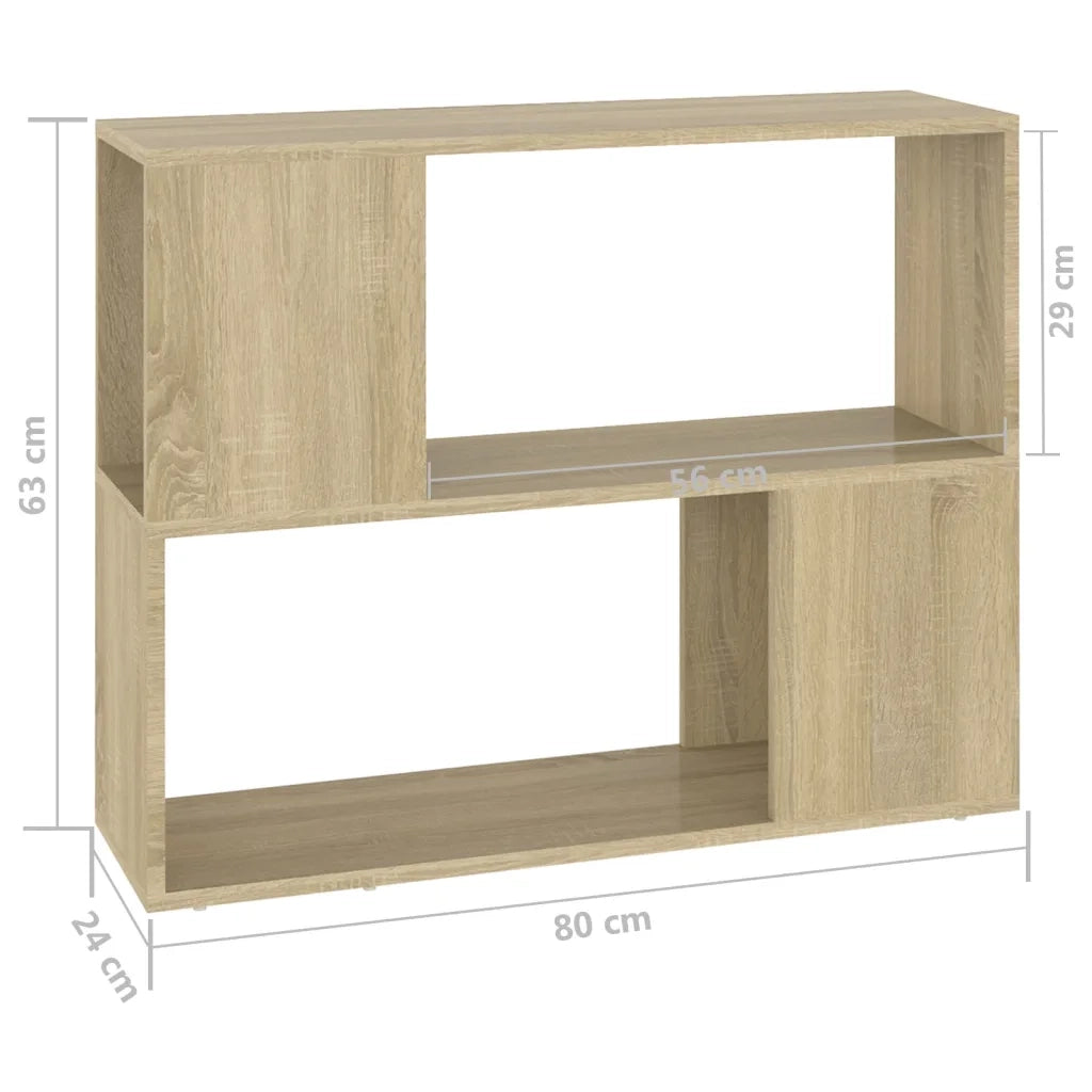 Mobile Porta TV Rovere Sonoma 80x24x63 cm in Truciolato cod mxl 13608