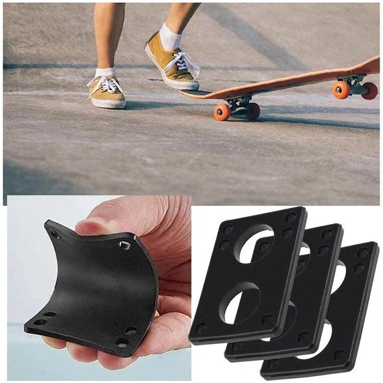 Supporti di riserva 10 pezzi - 6 mm di spessore - isolamento - assorbimento shock - skateboard/longboard - chiodi da martello - materiale PU duraturo - supporti skateboard