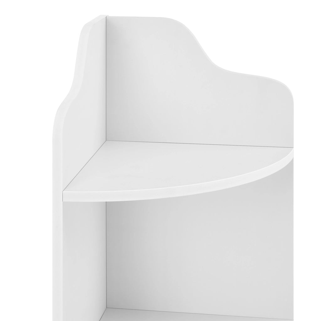 Scaffale Angolare Bjurholm a 4 Ripiani Aperti 90 x 28 x 28 cm - Bianco [en.casa]