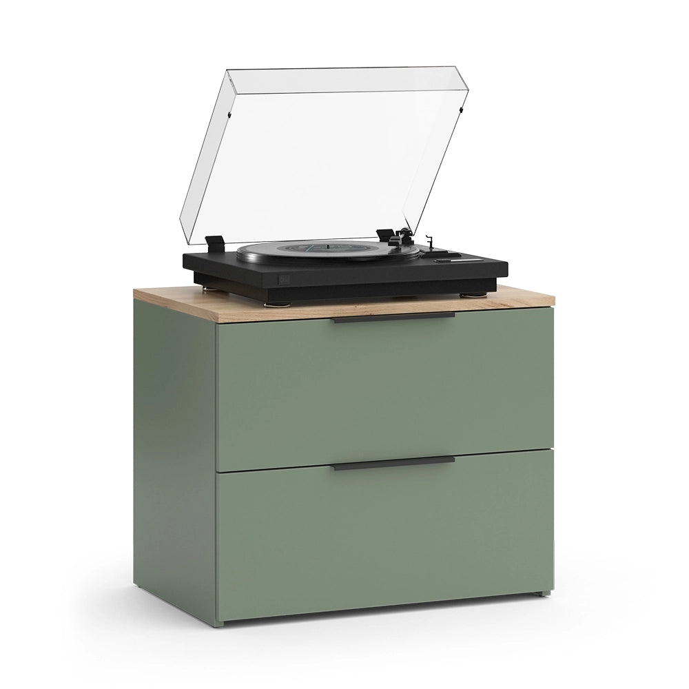 Vicco Cassettiera per camera da letto Verde 60 x 50 cm con 2 cassetti