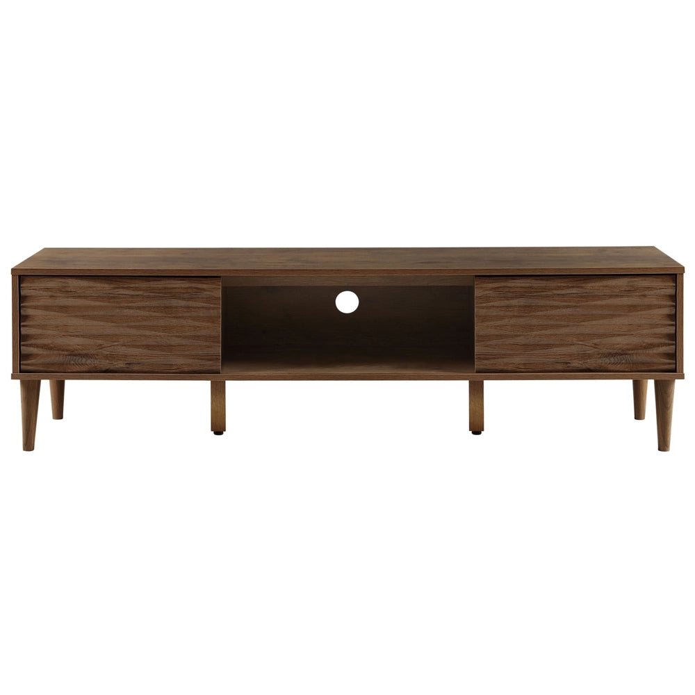 Mobile TV in legno scuro supporto per TV fino a 75ʺ con 2 ripiani