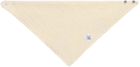Bambino Mousseline GOTS Certificato Triangolare Cuscino di Cotone con Chiusura a Bottone a Doppia Faccia/Bandana Vaniglia
