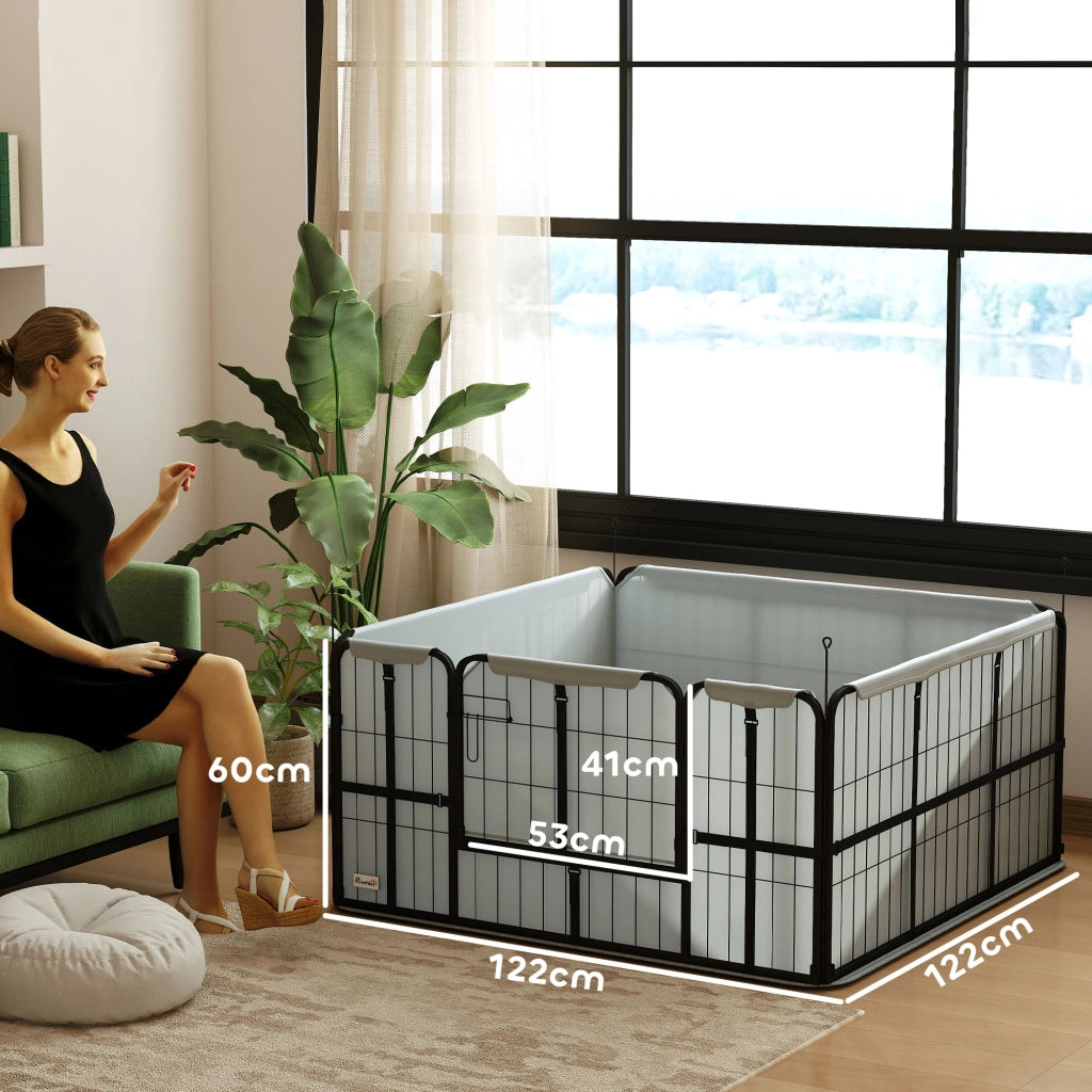 Cuccia per cani con porta ¨C zephmum ¨C 122x122x60 cm nero