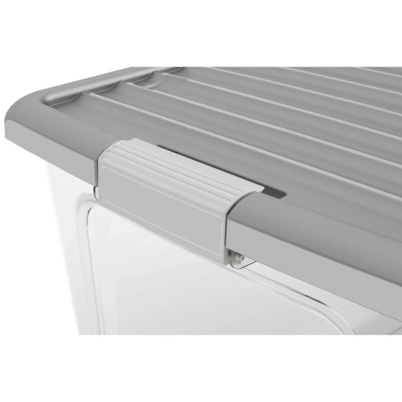 Contenitore Kis W Box alto con ruote grigio cm 31,5x39x56,5 h