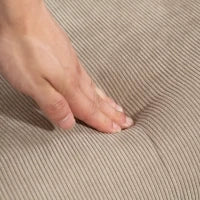 Poltrona con Poggiapiedi in Stile Contemporaneo, in Tessuto Effetto Velluto, 72x80x101 cm, Marrone Chiaro