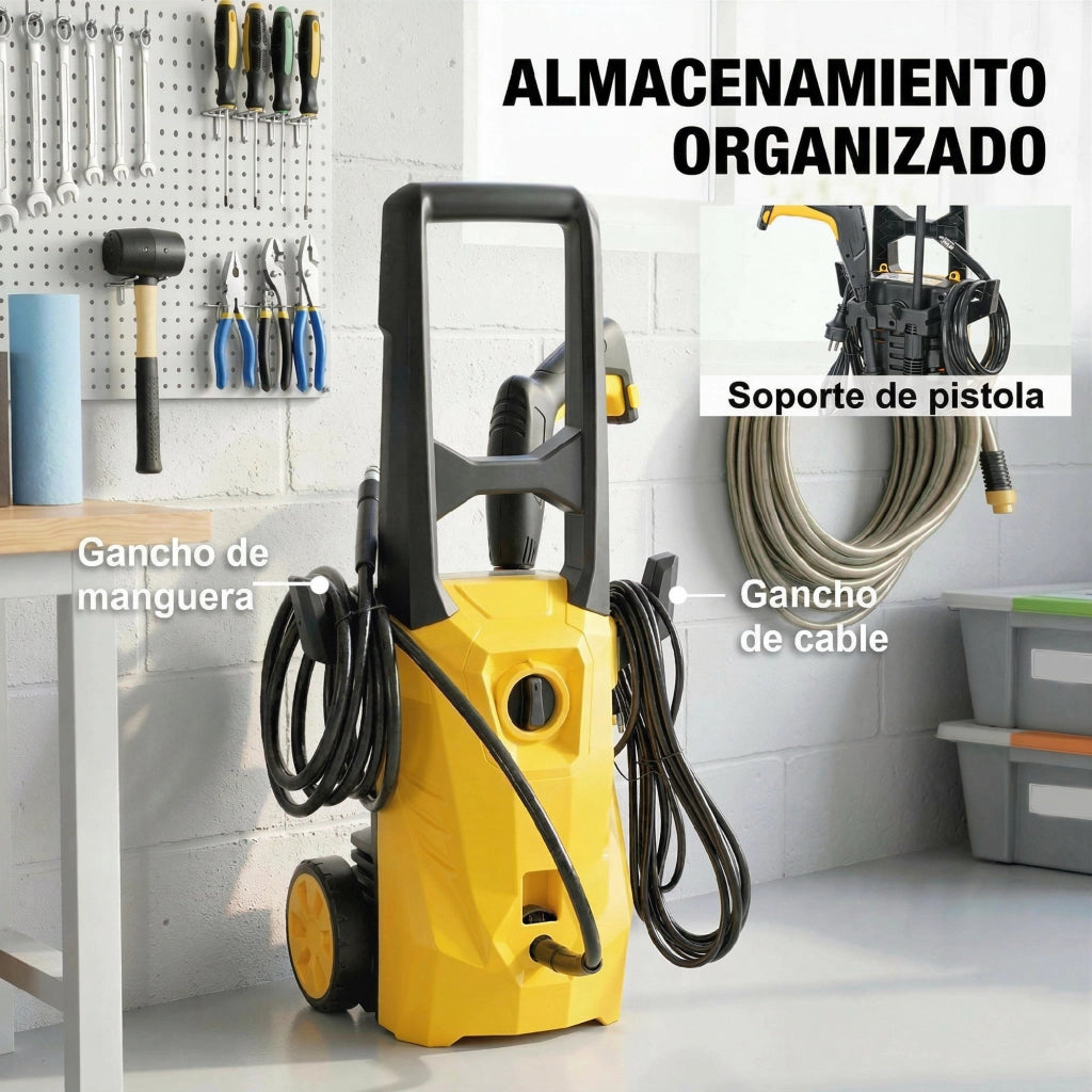 Pulitrice ad Alta Pressione ¨C zephmum ¨C 1600W 120 Bar 29,5x22x60 cm Giallo