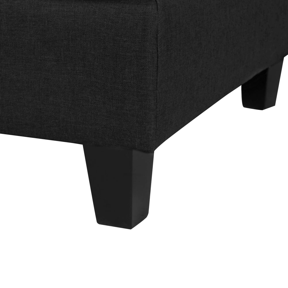 Poltrona imbottita in tessuto Nero a 1 posto sezione modulare stile moderno scandinavo soggiorno